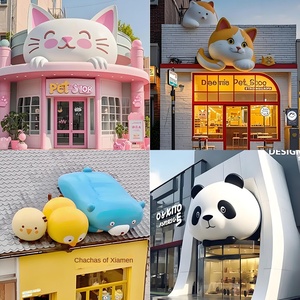 Escultura Decorativa Cuadrada de Fibra de Vidrio Reforzada con Plástico, Diseño Abstracto, para Puerta, Estilo Creativo, Popular en Internet - Product Image 2