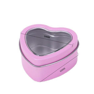 Cửa sổ nắp nhỏ hình trái tim lon thiếc hộp thiếc Phù Hiệu nhỏ USB <span class=keywords><strong>Flash</strong></span> Drives trang sức TW thương hiệu Cmyk OEM in Offset - Product Image 1