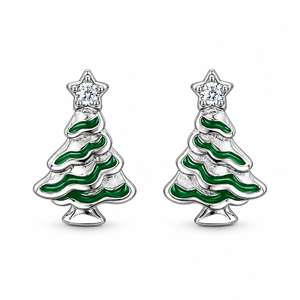 Orecchini a perno a forma di albero di Natale da donna, design piccolo, accessori per l'orecchio per uso quotidiano - Product Image 3