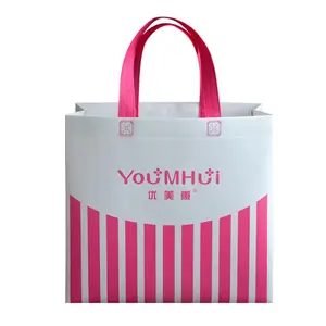 Top quality Laminated Tote eco-friendly cheap promotional shopping non woven bag with custom print logo