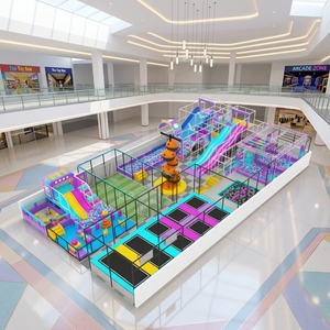 Aire <span class=keywords><strong>de</strong></span> jeux intérieure commerciale pour enfants : trampoline, parcours ninja, toboggans, piscine à balles, tour d'escalade, bac à sable, zone sportive - Product Image 6