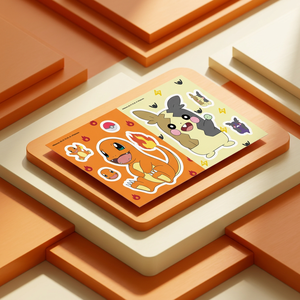 pokemon DIY Diamond Painting <b>Sticker</b> Kit 2 Sheets Charmander Morpeko Korean 5D Rhinestone Cubic Gift for Children Wholesale - Product Image 1