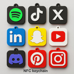 Llavero NFC con logotipo de redes sociales, llavero acrílico para regalos empresariales y eventos - Product Image 5