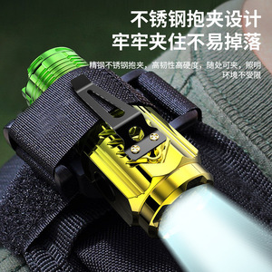 3LED Mini Đèn pin sạc EDC Torch không thấm nước đi bộ đường dài cắm trại Đèn pin cầm tay với bút clip và đuôi nam châm - Product Image 5