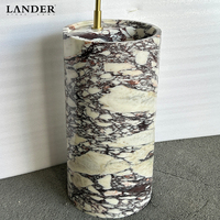 Lavabo en marbre Calacatta Viola Landerstone, lavabo en marbre pour chambre d'hôtel, lavabo de salle de bain
