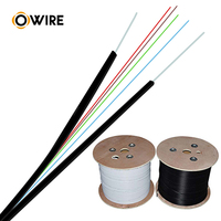 Cable de Fibra Óptica FTTH para Interiores OWIRE, Conector SC UPC, Red TCP, Retardante de Llama LSZH, con Alambre de Acero/FRP para Usuario Final