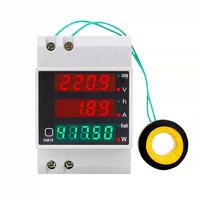 D52-2047 Din Rail Voltmeter pengukur daya, Ammeter Digital multifungsi