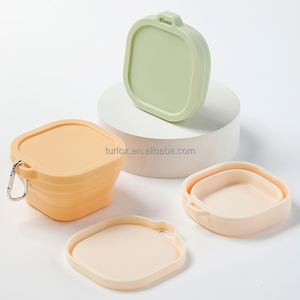 Fábrica Personalizada 400ml 750ml 1200ml Silicone Tigela Expansível Viagem Portátil Dobrável Tigela De Silicone Dobrável com Tampa - Product Image 5