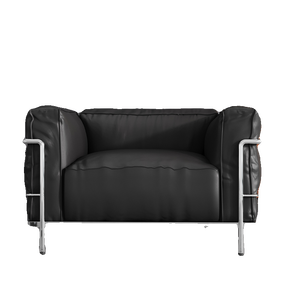 Divano Sezionale Nordico Italiano Minimalista Bauhaus, Lussuoso per Soggiorno, Combinazione Singola o Doppia in Vera Pelle Nera Artistica - Product Image 5