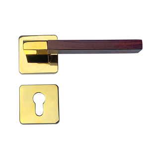 Gagang pintu Modern Grain tuas keamanan logam seng kunci pintu pegangan pintu pintu privasi kayu Mortise kenop pintu untuk Hotel - Product Image 3