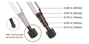 Trépied professionnel multifonction pour appareil photo, support de téléphone, mini trépied léger pour téléphone portable N2 rouge OBO - Product Image 6