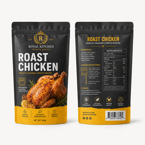 Bolsas <span class=keywords><strong>de</strong></span> Plástico con Cierre para Comida para Llevar, Aptas para Microondas, Impresas Personalizadas, para Pollo Asado en Rostizador - Product Image 2