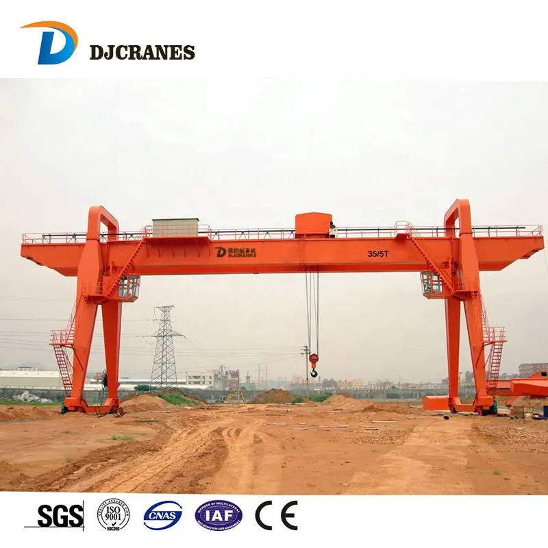 20t, 30t, 50t, 60t,100t pipe lifting cranes double girder gantry crane with winch trolley for sale