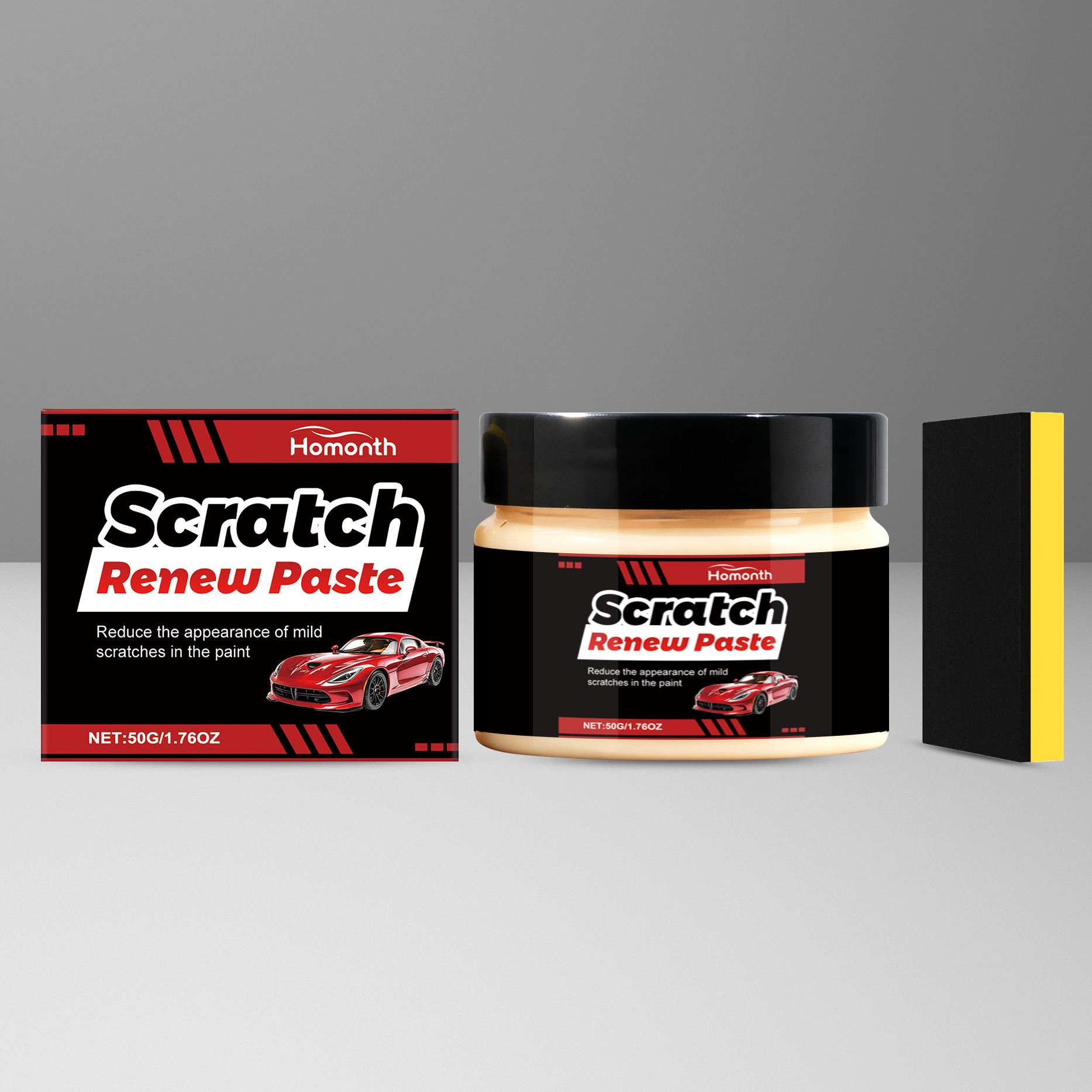 Homonth scratch renew paste with sponge