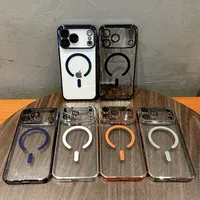 Étui de luxe transparent ultra-fin avec placage brillant pour iPhone 18 Pro Max 17 Air 16 15 14 Plus 11 12 13 Pro Max, coque antichoc