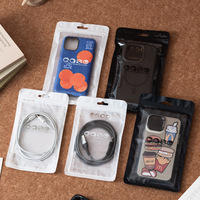 Sacs en plastique à fermeture éclair personnalisés en gros pour étuis de téléphone portable, câbles USB, pochettes d'emballage avec fermeture éclair