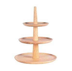 Wedding Taletop 2 Tier Wooden Fancy CakeStand with Metal Handle Birthday Christmas <b>Cake</b> <b>Stands</b> Table Display Tray Cupcake <b>Stands</b> - Product Image 4