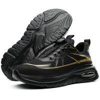 JB272 nouvelles chaussures de sécurité industrielles pour l'extérieur chaussures de sécurité respirantes et résistantes à l'usure pour hommes chaussures de sport à boutons rotatifs noirs