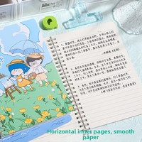 Carnet de notes A5 Y6228 mignon à couverture souple, journal imprimé, 60 pages lignées, reliure cousue, cadeau pour les élèves du primaire