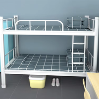 Lit superposé moderne pliable en fer forgé double pour dortoir, chambre à coucher et usage extérieur