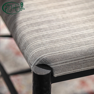 Silla de Madera Maciza de Estilo Nórdico, Silla de Comedor con Asiento Tapizado, Diseño Vintage, Muebles para el Hogar - Product Image 3