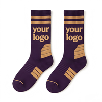 Chaussettes de basketball de compression pour jeunes, en coton biologique antibactérien, évacuant l'humidité, réduisant la fatigue, échantillon gratuit, lettres personnalisées