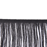 Vente en gros de 20cm de glands latins cryptés, pompons de danse multicolores, chaîne de franges, garniture de lacets