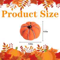 Ornement Citrouille en Feutre de Laine Fait Main pour Halloween, Décoration de Noël, Chaussettes de Sapin, Fête et Maison - Grande Vente