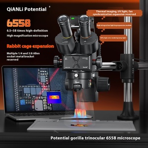 <span class=keywords><strong>Microscope</strong></span> trinoculaire HD QianLi 6558 avec base extra large, zoom 6,5-58x, pour la soudure de circuits imprimés de téléphones portables - Product Image 6