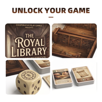 Boîte rigide à couvercle articulé avec texture gaufrée, carte de navigation haute fidélité, ruines anciennes, archéologie, découverte, jeu de cartes, jeu de société