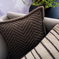 Coussin en jacquard chevron résistant, surface mate douce, résistant à l'usure, mélange d'acrylique, pour coin lecture détente