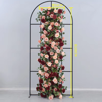 Moderne Realistische Handgefertigte Seiden-Kunstblumen Tischläufer 200x50cm für Hochzeit, Schulanfang, Weihnachten, Chinesisches Neujahr