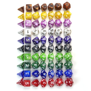 Bán buôn trò chơi hội Đồng Quản Trị 7 cái DND xúc xắc Bộ RPG Trò chơi số lượng lớn đá quý đa diện xúc xắc Bộ - Product Image 6
