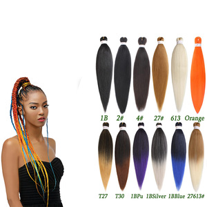 Paquete de 3 mechones de fibra Kanekalon Expressions, cabello sintético preestirado para trenzas, cabello preestirado Ghana 3x para trenzas - Product Image 1