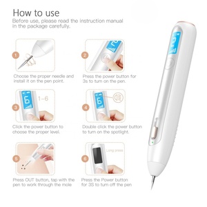 Professional Tag Removal Pen 6 Levels Adjustment Facial Skin Mole Removal <b>Machine</b> Spotlight Beauty Pen Wireless Charging Base - Product Image 2