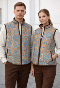 Chaqueta de Chef Unisex de Manga Corta de Poliéster/Algodón con Estampado Digital y Detección de Agujas para Uniformes de Restaurante y Bar - Vesbhusha - Product Image 2