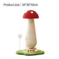 Jouet pour chat en chanvre écologique, personnalisé, pas cher, en forme de champignon brun, résistant à l'usure et aux éclats, pour usage intérieur/extérieur
