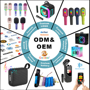 Microphone sans fil omnidirectionnel personnalisable avec haut-parleur et lumière RGB, service OEM/ODM pour la distribution au détail et la marque - Product Image 4