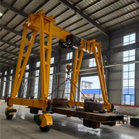 Générateur diesel auto-alimenté, grue RTG, portique sur pneus en caoutchouc sans rail avec moteur pour capacité de 3 à 80 tonnes