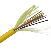 Câble Fibre Optique Intérieur 2 4 6 8 12 24 48 Core OM3 OM4 OM5 Tampon Serré avec SM et MM pour la Communication