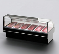 Réfrigérateur de présentation commercial de luxe pour supermarché, grand modèle, avec vitrine en verre pour fromage, saucisse, sandwich