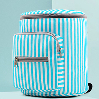 Sac de poussette cylindrique en tissu Oxford avec motif animal – Indispensable pour les parents, grande capacité