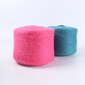 5.8NM 100% acrylic Wholesale knitting weaving dyed faux cone kid crocheting flat knitting machine fancy wool mohair yarn