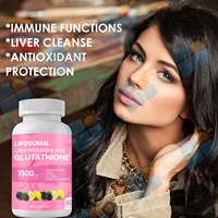 Capsules de glutathion liposomal 1500 mg à formule personnalisée, marque privée OEM, avec collagène et vitamine C pour hommes et femmes, pour éclaircir la peau