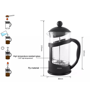 Portatile stampa francese Commercio all'ingrosso <span class=keywords><strong>Amazon</strong></span> Best 12 once tazza di Caffè Caffè Portatile Stampa Francese - Product Image 6