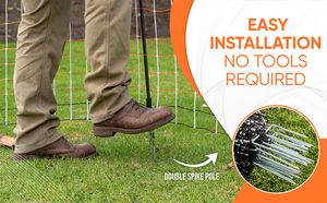 Vật Nuôi Chăn Nuôi HQ Cao Cấp 50M Điện Gia Cầm Lưới Hàng Rào Bán Cứng Nhắc 48 "X 164 'Xách Tay Pre-Lắp Ráp Điện Hàng Rào Cho - Product Image 3