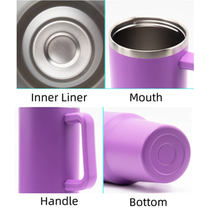 Gobelet isotherme en acier inoxydable de 40 oz avec poignée, couvercle anti-fuite, affichage LED de la température, résistant à l'eau bouillante, idéal pour les voyages et le bureau - Product Image 5