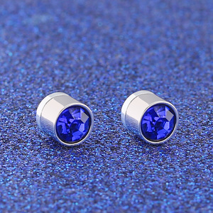 Fashion Stainless Steel Magnetic Ear Cuffs 5mm Zirconia Stud <b>Earrings</b> for Men & Women - No <b>Piercing</b> Ear Clip - Product Image 2