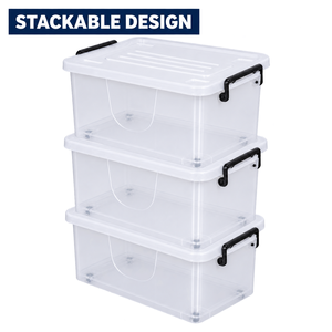 Maßgefertigter Transparenter Aufbewahrungsbehälter 30L Stapelbare Box für Kleiderschrank und Waschküche - Product Image 5