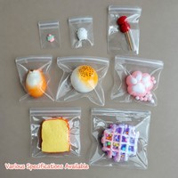 Pochette zippée en PVC transparent durable en gros avec logo personnalisé sérigraphié refermable pour bijoux et lunettes